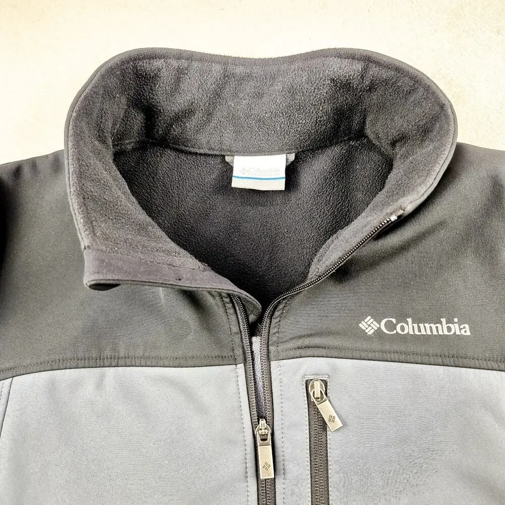 Columbia Men's Cruiser Valley Softshell Jacket Size Large Fleece-lined Defects